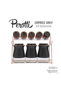 Perotti Caprice 8 Parça Stantlı Cam Baharatlık Takımı Yeşil 12286