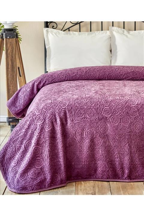 Karaca Home Scala Mürdüm Tek Kişilik Battaniye