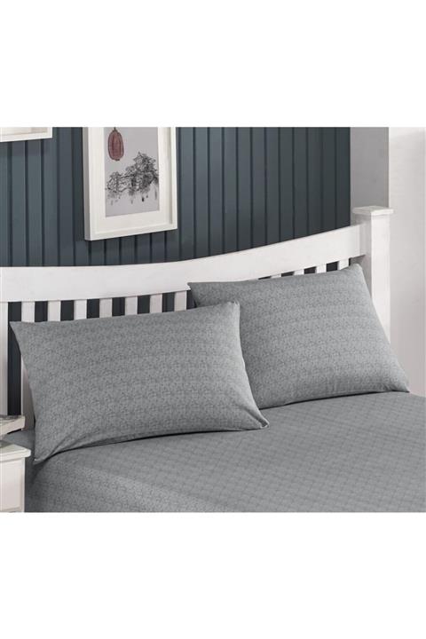 EVORHOME Yastık Kılıfı Modelleri Gri Fermuarlı 2' Li 50x70 Cm