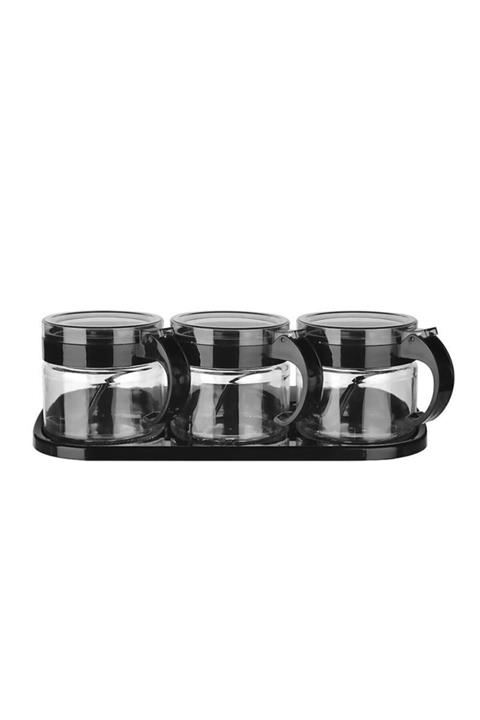 Titiz Plastik Titiz Lily Baharatlık Set Siyah Kc-386/ 300ml - 10oz