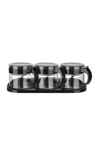 Titiz Plastik Titiz Lily Baharatlık Set Siyah Kc-386/ 300ml - 10oz