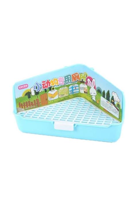 PetimCE Carno Tavşan Tuvaleti Üçgen Büyük Mavi 17 cm