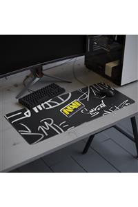 Gamemar 90*40cmdesenli Dikişli Yıkanabilir Gaming Oyuncu Mousepad Navi Imzalar 90*40cm