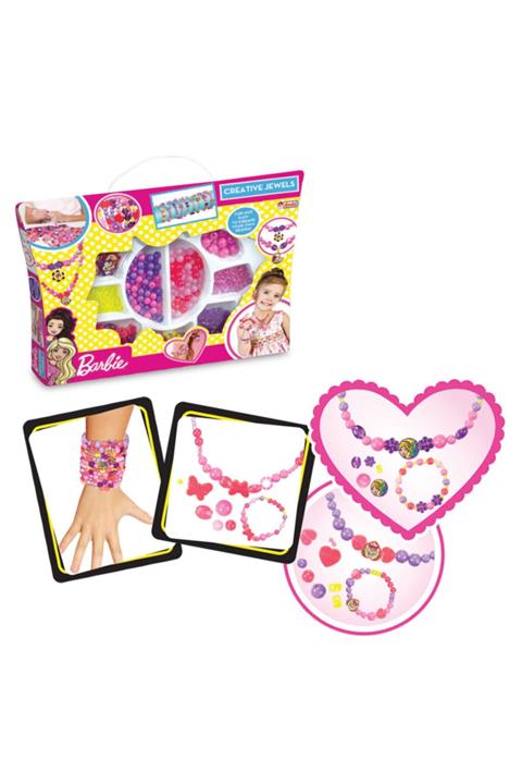 DEDE Toys Barbie Takı Seti Küçük El Çantası Çocuk Takı Yapma Seti-3180