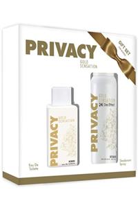 Privacy Gold Sensation Edt 100 Ml Kadın Parfüm + Deodorant 150 Ml Set 89787877123223867657557676666