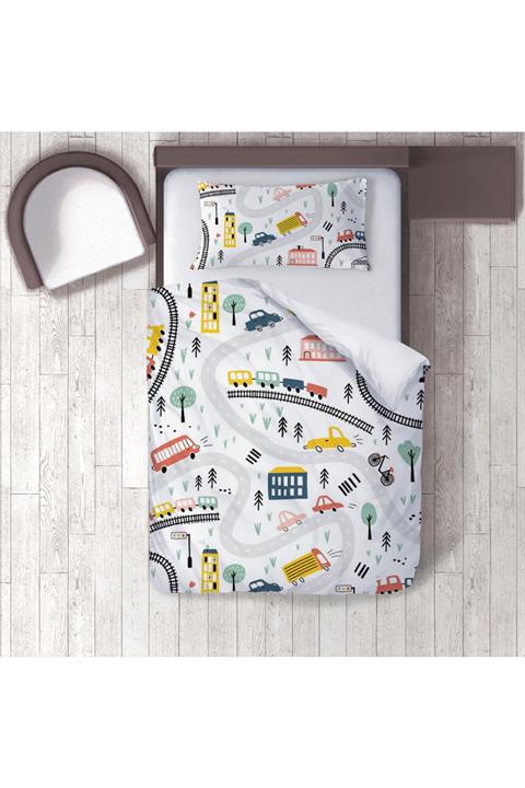 instababyrooms Çocuk Nevresim 2 Li Set Pamuklu Mikro Saten Model No:293