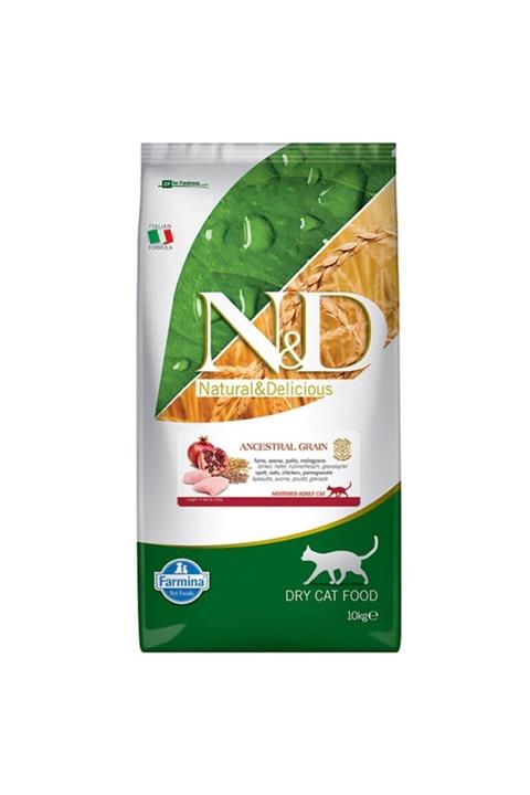 N&D Düşük Tahıllı Tavuklu Narlı Kısırlaştırılmış Kedi Maması 10 kg