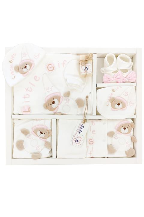 Sitilin Kız Bebek Pembe Ayılı Hastane Çıkışı 10 Lu Set