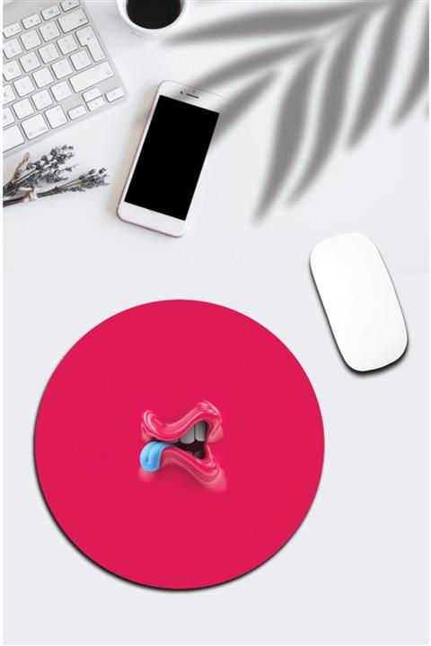 pixolog Pembe Dudak Temalı Mouse Pad 27