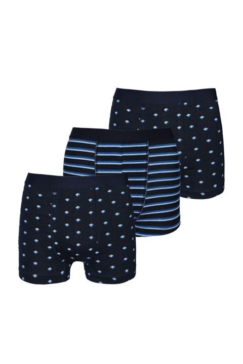 New Look 3lü Set Pamuklu Desenli Renkli Erkek Boxer
