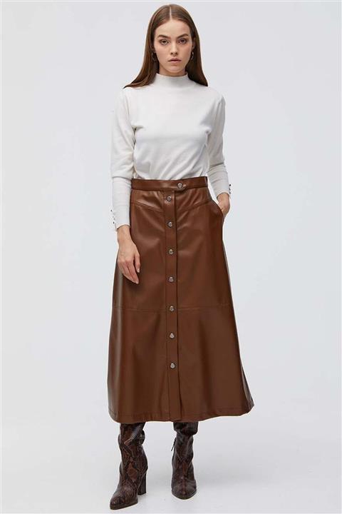 Kayra A21-12027 Etek Camel