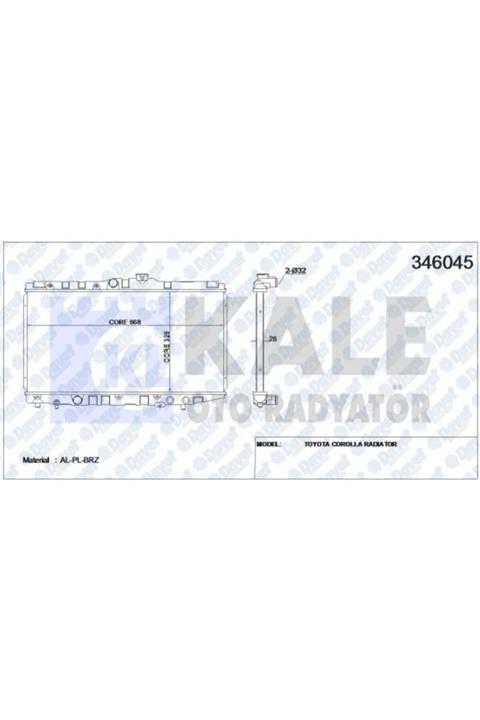 Parçafoni Su Radyatoru Toyota Corolla Al/pl/brz