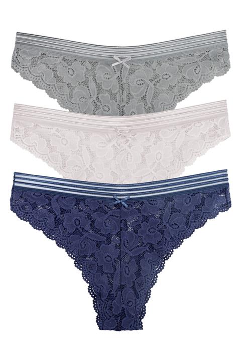 Alaturka Sensu Kadın Full Dantelli 3 Lü Külot Paket Set