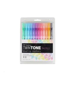 Tombow Markör Kalem Çift Taraflı Twin Tone Pastel Tonlar Seti 12 Li