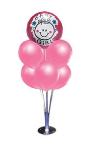 parti Baby Shower Pembe Balon Standı Seti