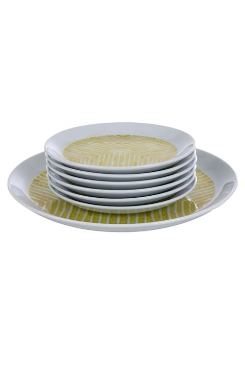 Kütahya Porselen Vista 7 Parça Sarı Pasta Takımı