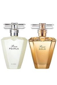 AVON Rare Pearls Edp 50 Ml. - Rare Gold Edp 50 Ml. Kadın Parfüm Seti