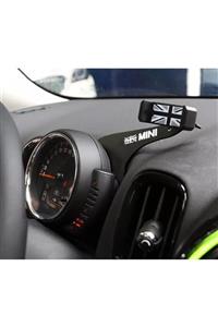 Mini Cooper F54 F55 F56 F57 F60 Araç Içi Telefon Tutacağı - Gri/siyah Ingiliz Bayrağı Desenli