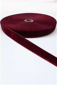 Hobigram Bordo Kadife Kurdele 2 Cm 2 Metre