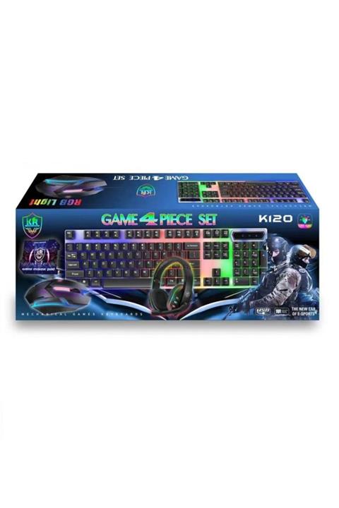 BCA K120 Oyuncu Gamer Seti Klavye Mouse Kulaklık Mouse Pad