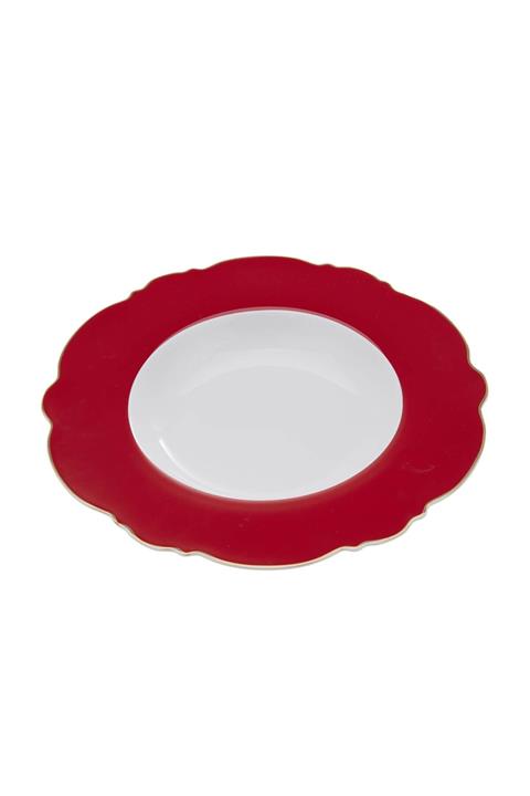 Karaca Romantic Çukur Tabak Kırmızı