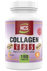 NCS Multi Collagen 1000 Mg Kolajen Tip 1 2 3 Glutatyon 180 Tablet Vitamin C-d-e Hyaluronic Acid