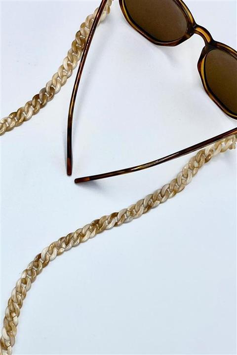 Lumiyard Krem Akrilik Zincir Gözlük Askısı