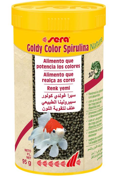 SERA Goldy Color Spirulina Nature 250 Ml 95 Gr Japon Balık Yemi