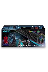 BCA K60 Oyuncu Gamer Seti Klavye+mouse+kulaklık+mouse Pad