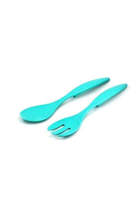 EWs Kitchenwaree 2'li Turkuaz Çatal Kaşık Seti