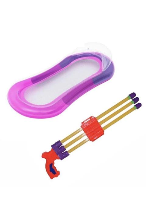 GÇM Bestway 43103 Fileli Delüx Havuz & Deniz Yatağı & 3 Başlı Su Pompası & Su Tabancası