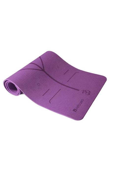 Rebuwo Yoga Matı Pilates Matı Egzersiz Minderi 8 Mm Mor