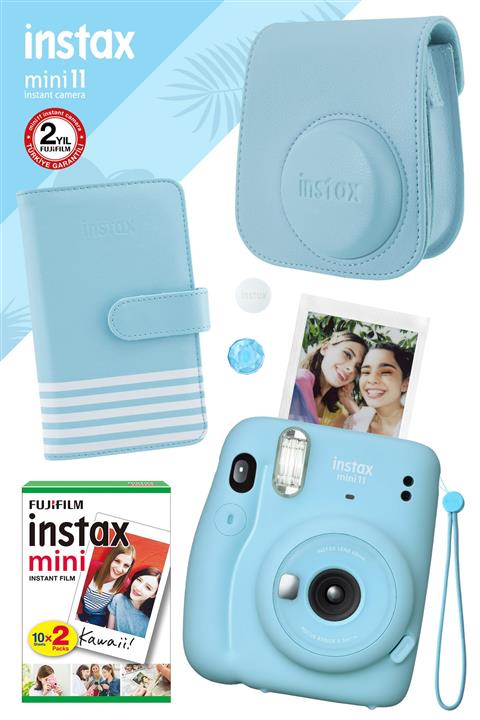 Fujifilm Instax Mini 11 Mavi Fotoğraf Makinesi Ve Hediye Seti 1