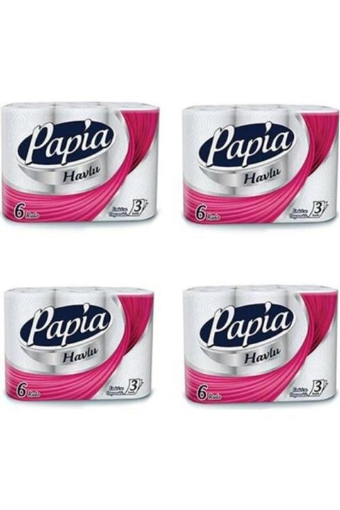 Papia 6'lı - 4 Paket Havlu