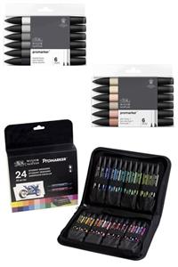 Winsor Newton Promarker 36'lı Set Student Designer + Ten Tonları + Nötür Tonlar