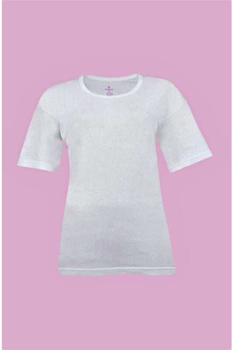 Ceylanoğlu Kadın Beyaz Ribana Yarım Kol Fanila 3'lü