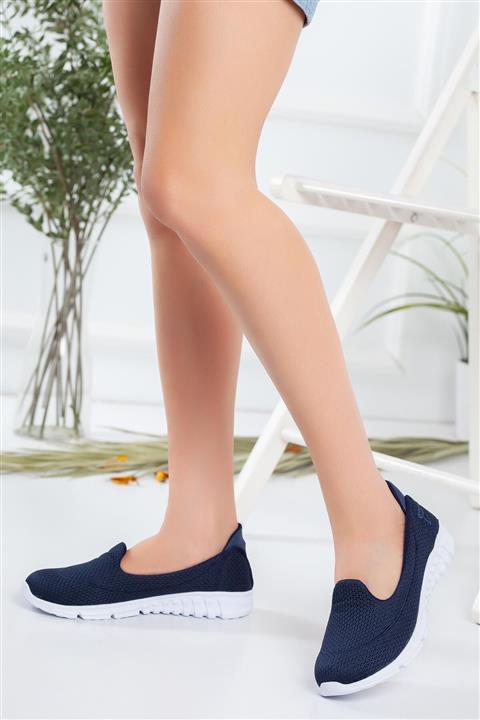 HN TEKSTİL Ortopedik Memory Taban Günlük Ayakkabı- Lacivert