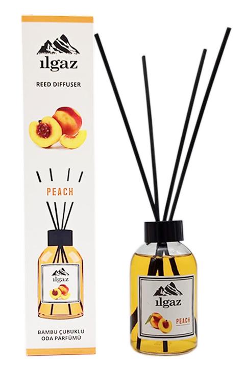 ILGAZ Reed Dıffuser Şeftali Oda Parfümü 110 ml Peach Ortam Kokusu Tropikal Meyve Oda Kokusu