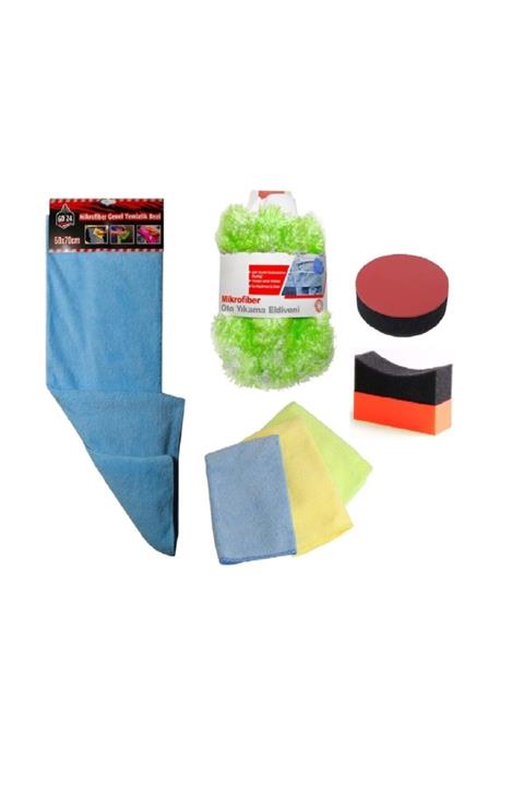 GD 24 Kurulama Cila Havlusu Yıkama Eldiveni Cila Süngeri Mikrofiber Bez