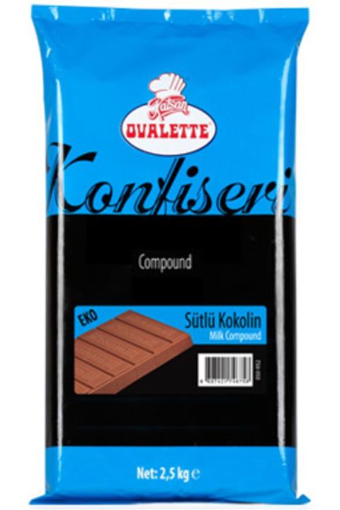 Katsan Ovalette Sütlü Eko Kuvertür 2,5kg