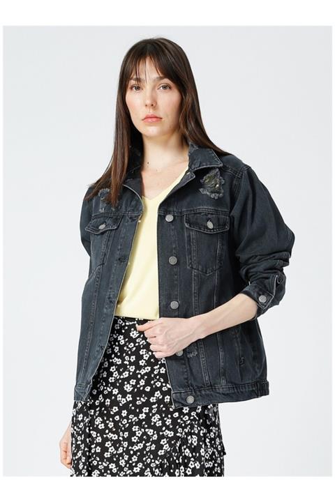 LİMON COMPANY Kadın Siyah Jean Ceket