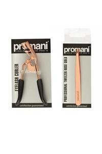 Promani Kirpik Kıvırma Makası Pr-810+rose Gold Çelik Cımbız No:pr-925