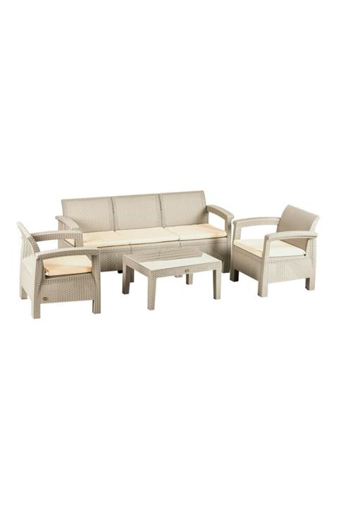 Holiday Gri Amazon Rattan Bahçe Oturma Grubu