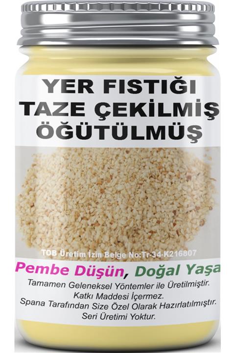 SPANA Taze Çekilmiş Öğütülmüş Ev Yapımı Katkısız Yer Fıstığı 125gr