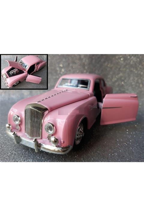 Diecast Models Metal Klasik Araba Açılan Kapılar Diecast Büyük Nostalji Çekbırak Pembe