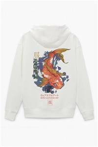 ROPA Koi Balığı Beyaz Unisex Sweatshirt