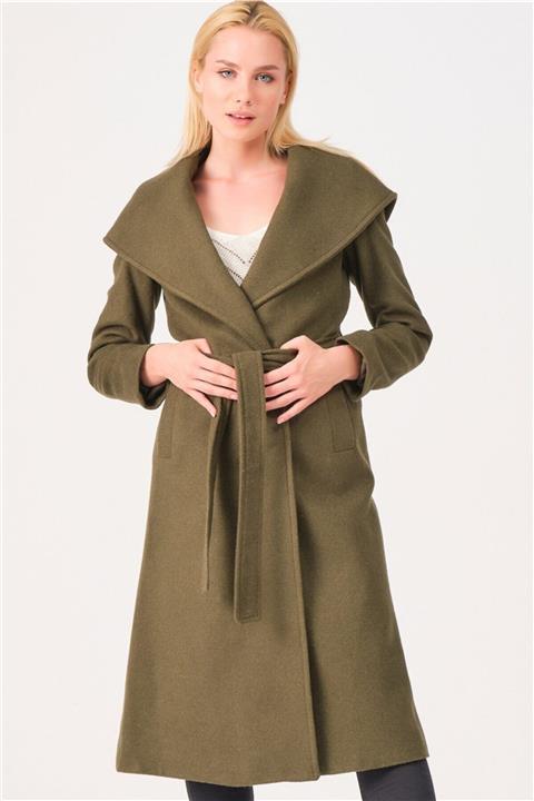 Dewberry Z6679 Kadın Palto Haki