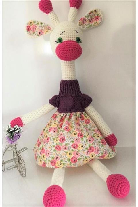 TOYSCİTY Elbiseli Zürafa Organik Oyuncak