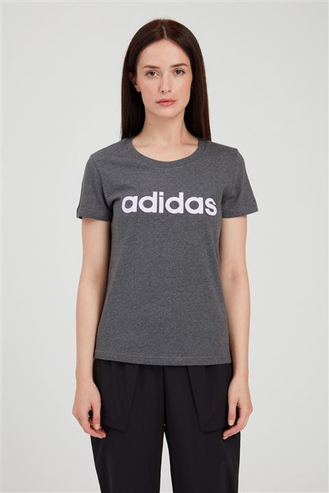 adidas W E LIN SLIM T Koyu Gri Kadın T-Shirt 100546435