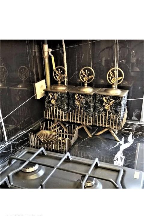 CAŞ DEKORASYON Peçetelik +Kavanoz Set 3'lü